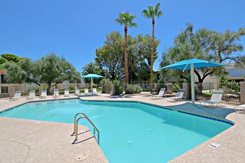 Sparkling community pool